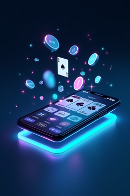 Smartphone showing casino app